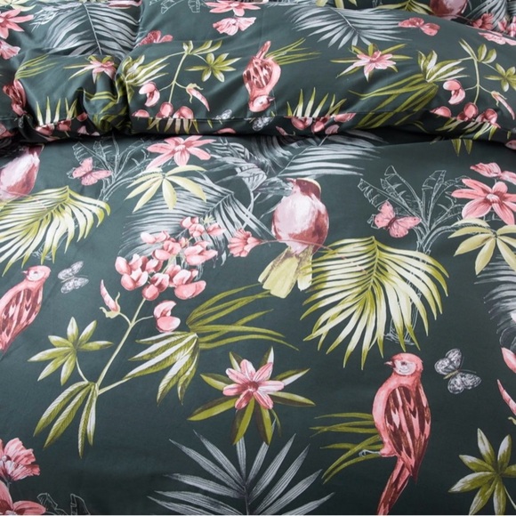 GUC Eikei- Palm Leaves Exotic Tropical Fronds Duvet Cover Set. Oversized King - Picture 3 of 13